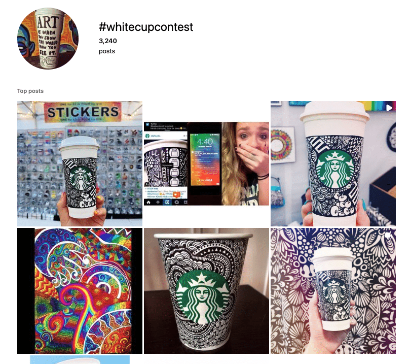 Instagram results for "#whitecupcontest"