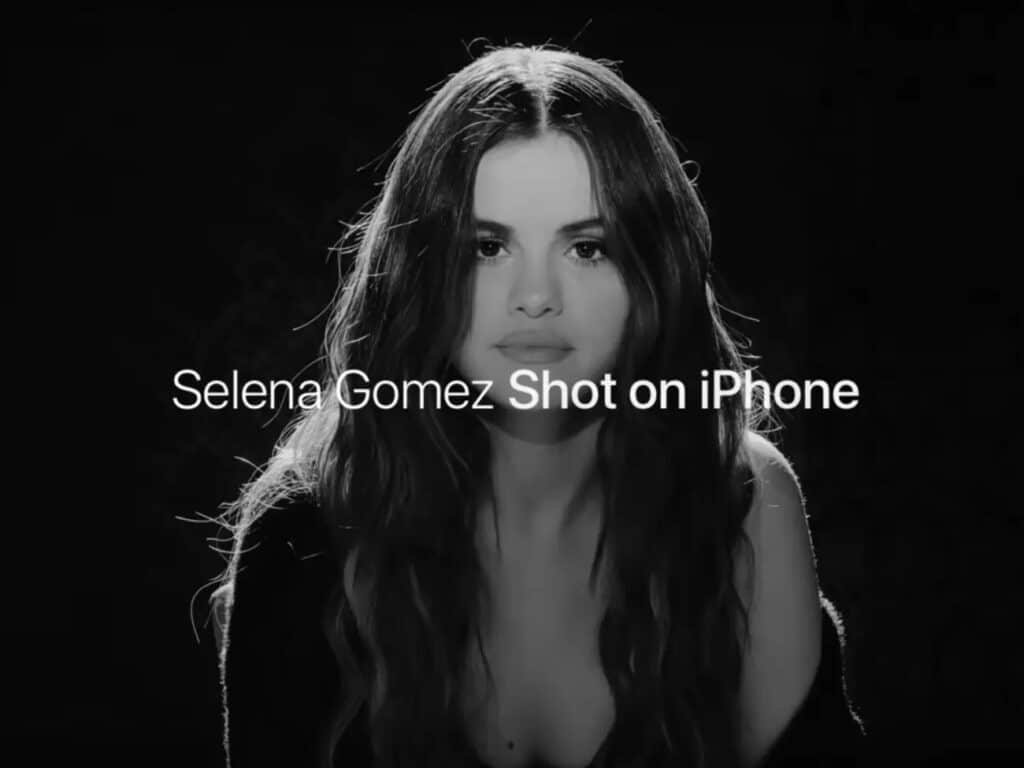 Still from Selena Gomez's "Shot on iPhone" video. Source: https://www.youtube.com/watch?v=zlJDTxahav0