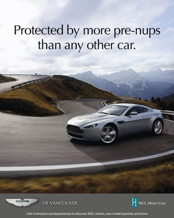 Aston Martin advertisement