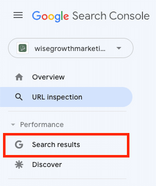 Google Search Console screenshot