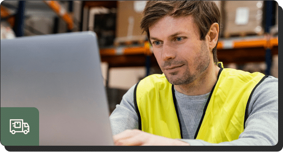 Man typing on a laptop