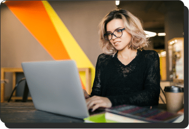 Woman with a laptop