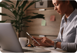 Person typing on a laptop