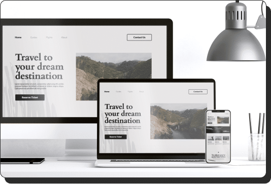 Website on desktop and mobile devices